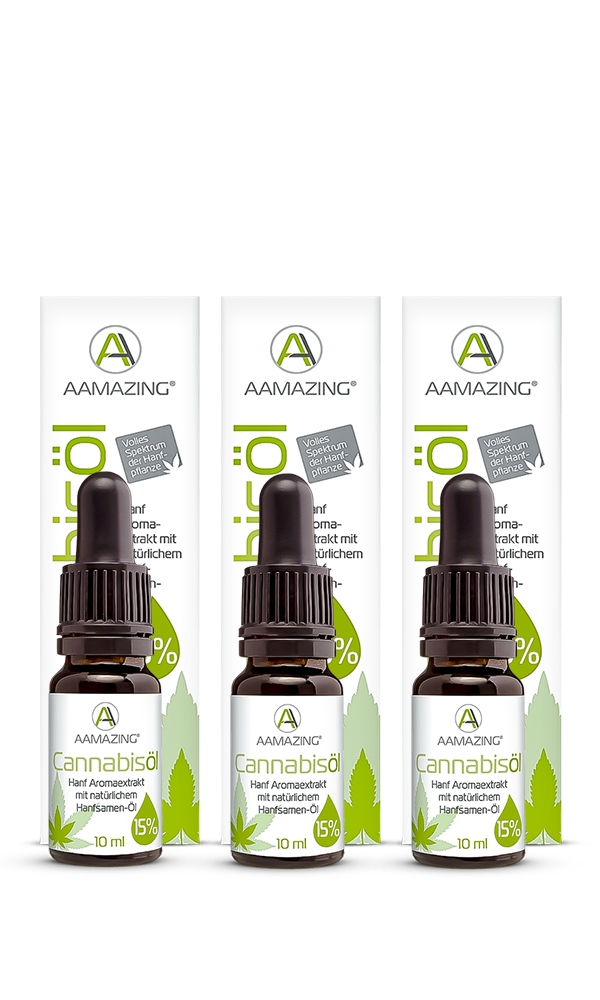 CBD Öl 15% Vollspektrum · 3er Pack